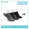 Biofresh Men's Thick Cotton Low Cut Sports Socks 3 pairs in a pack RMSKG21