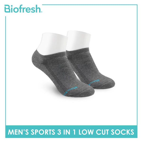 Biofresh Men's Thick Cotton Low Cut Sports Socks 3 pairs in a pack RMSKG21