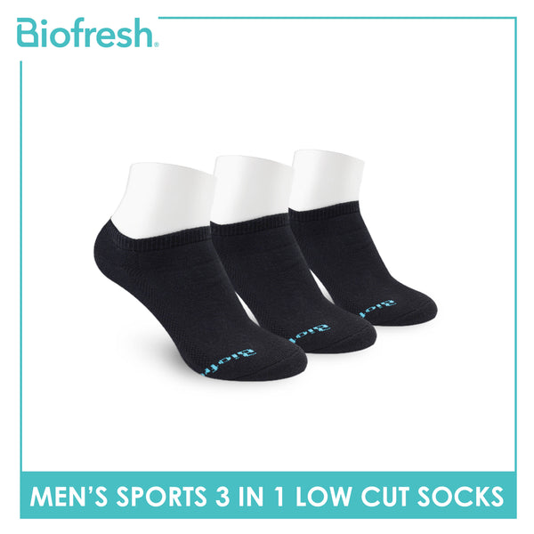 Biofresh Men's Thick Cotton Low Cut Sports Socks 3 pairs in a pack RMSKG21