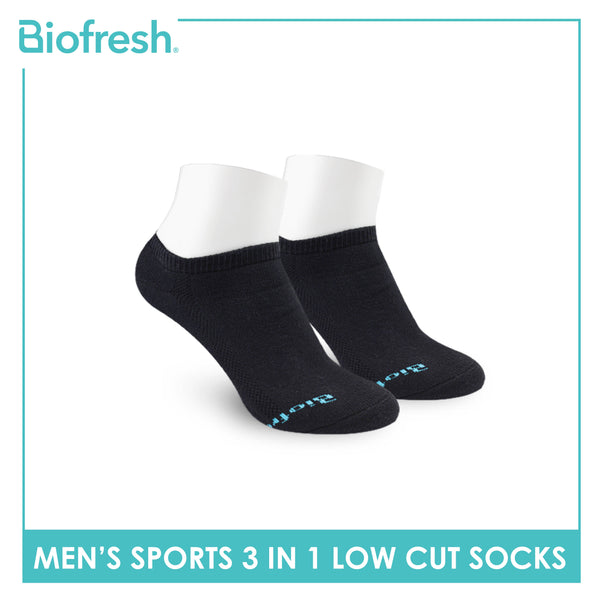 Biofresh Men's Thick Cotton Low Cut Sports Socks 3 pairs in a pack RMSKG21