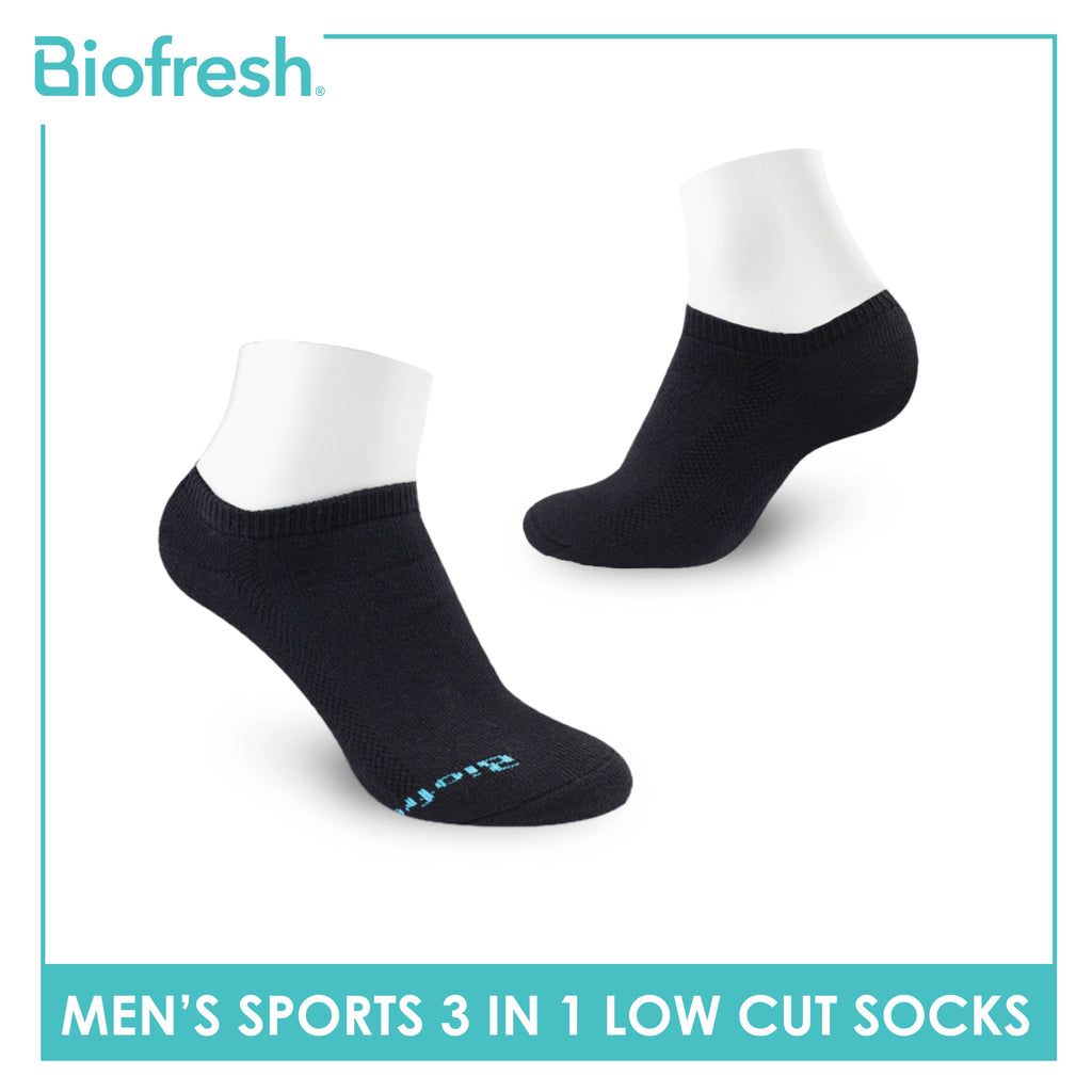 Biofresh Men's Cotton Thick Sports Low Cut Socks 3 pairs in a pack RMSKG21