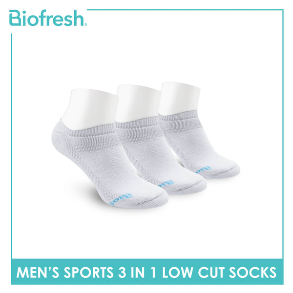 Biofresh Men's Thick Cotton Low Cut Sports Socks 3 pairs in a pack RMSKG21