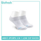 Biofresh Men's Cotton Thick Sports Low Cut Socks 3 pairs in a pack RMSKG21