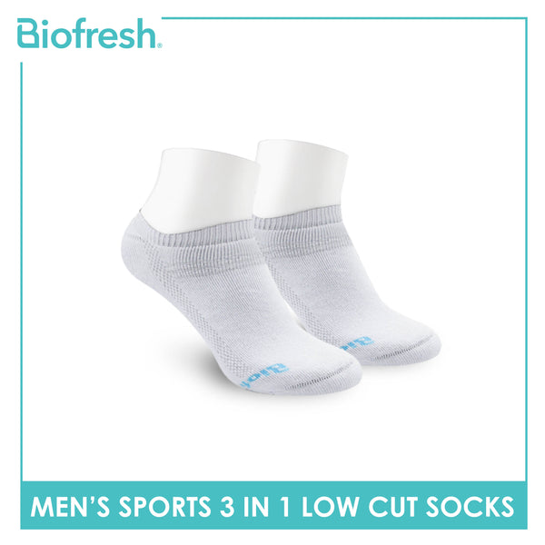 Biofresh Men's Thick Cotton Low Cut Sports Socks 3 pairs in a pack RMSKG21