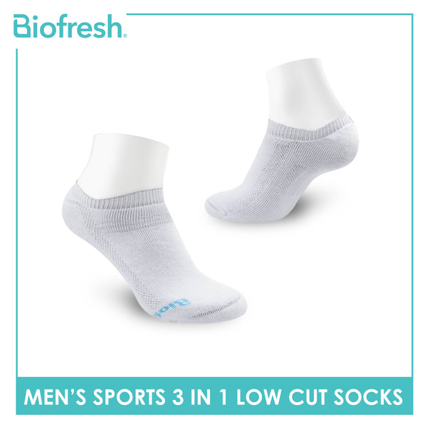 Biofresh Men's Thick Cotton Low Cut Sports Socks 3 pairs in a pack RMSKG21