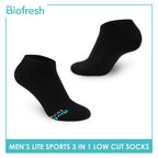 Biofresh Men's Antimicrobial Cotton Thick Sports Low Cut Socks 3 pairs in a pack RMSKG25