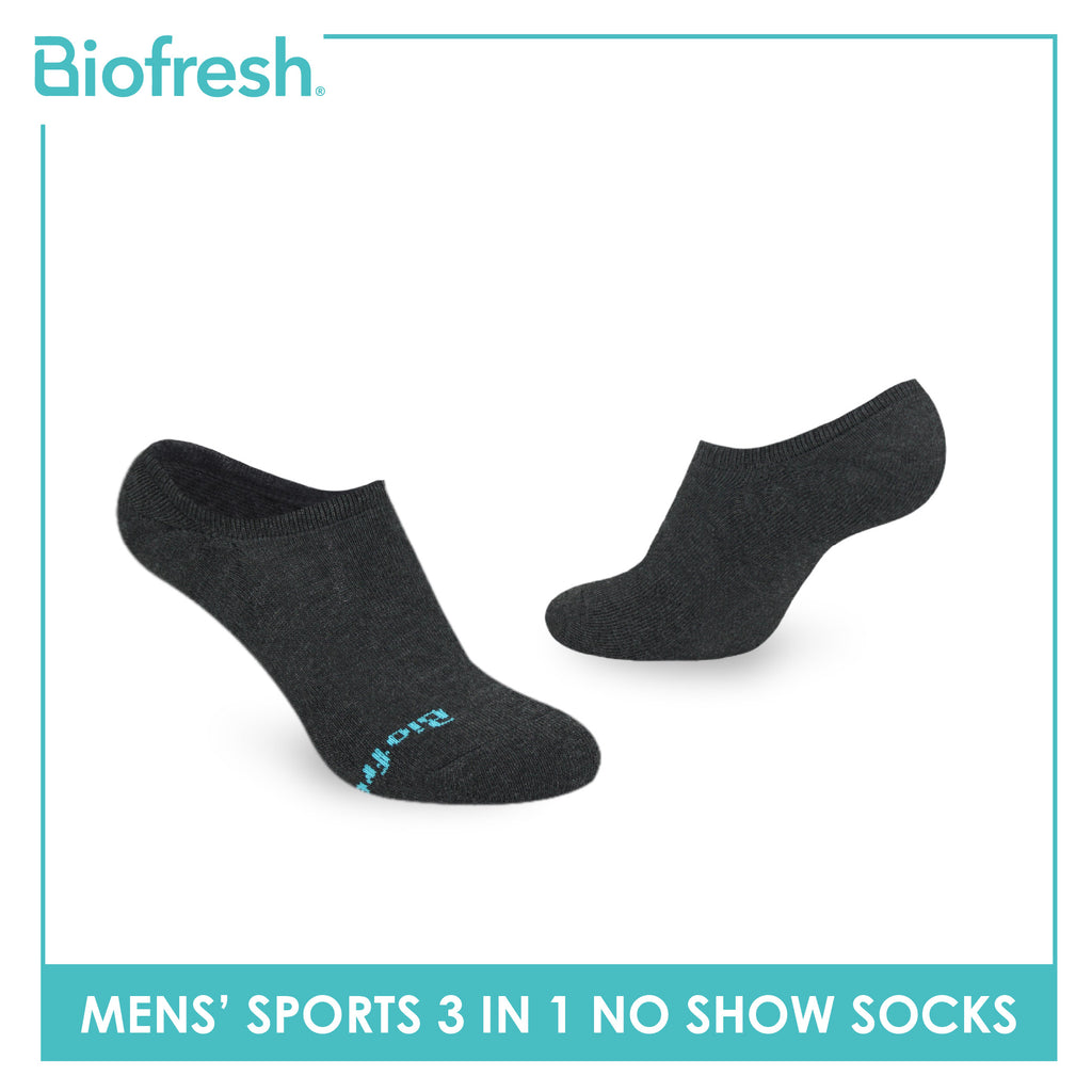 Biofresh Men's Cotton Thick Sports No Show Socks 3 pairs in a pack RMSKG30