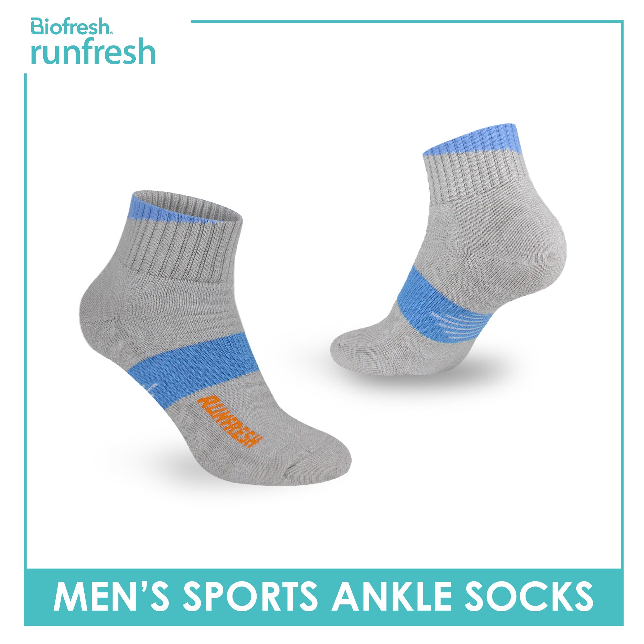 Biofresh Runfresh Men’s Cotton Thick Sports Ankle Socks 1 pair RRMS531