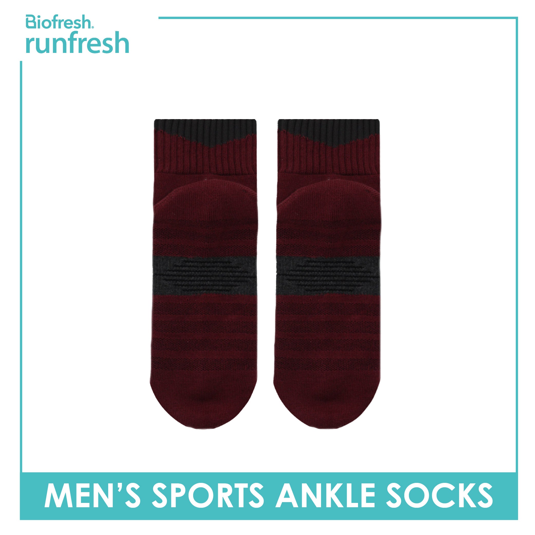 Biofresh Runfresh Men’s Cotton Thick Sports Ankle Socks 1 pair RRMS531