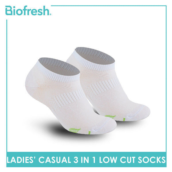 Biofresh Ladies’ Green Tea Lite Casual Low Cut Socks 3 pairs in 1 pack RTLCKG1