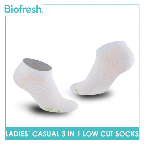 Biofresh Ladies’ Green Tea Lite Casual Low Cut Socks 3 pairs in 1 pack RTLCKG1