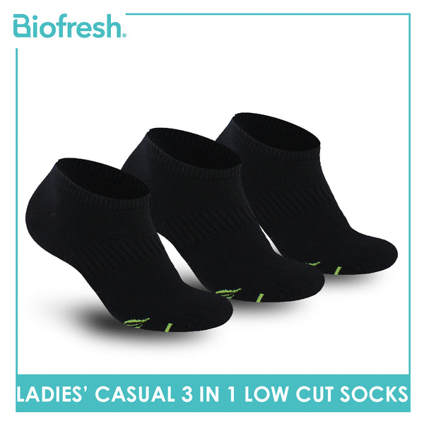 Biofresh Ladies’ Green Tea Lite Casual Low Cut Socks 3 pairs in 1 pack RTLCKG1