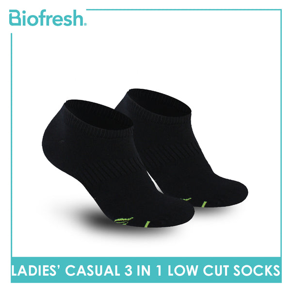 Biofresh Ladies’ Green Tea Lite Casual Low Cut Socks 3 pairs in 1 pack RTLCKG1