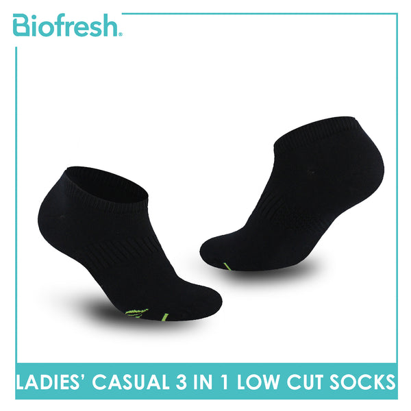 Biofresh Ladies’ Green Tea Lite Casual Low Cut Socks 3 pairs in 1 pack RTLCKG1