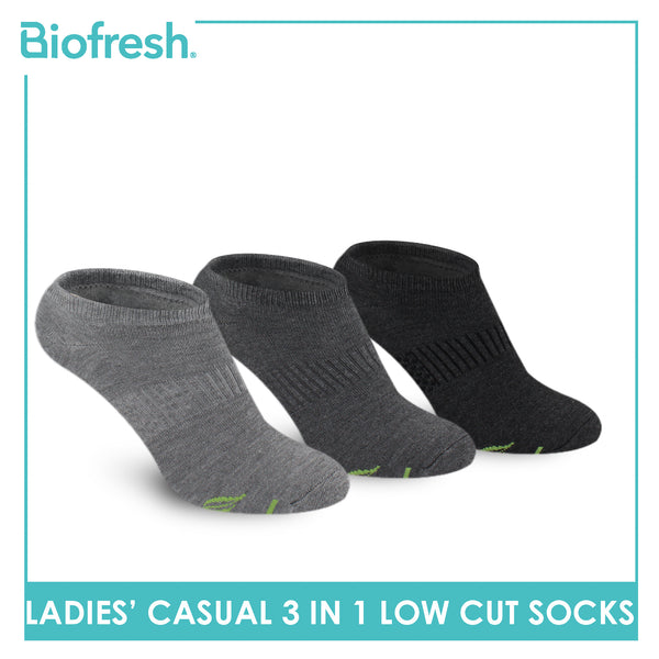 Biofresh Ladies’ Green Tea Lite Casual Low Cut Socks 3 pairs in 1 pack RTLCKG1