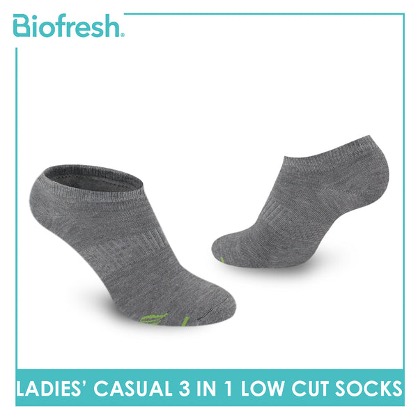 Biofresh Ladies’ Green Tea Lite Casual Low Cut Socks 3 pairs in 1 pack RTLCKG1