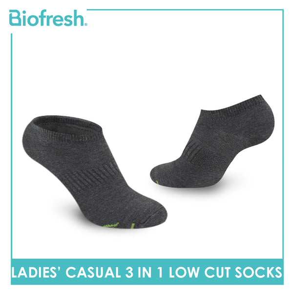 Biofresh Ladies’ Green Tea Lite Casual Low Cut Socks 3 pairs in 1 pack RTLCKG1