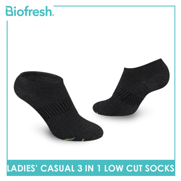 Biofresh Ladies’ Green Tea Lite Casual Low Cut Socks 3 pairs in 1 pack RTLCKG1