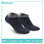 Biofresh Men’s Green Tea Lite Casual Low Cut Socks 3 pairs in 1 pack RTMCKG1