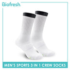 Biofresh Men’s Green Tea Sports Crew Socks 3 pairs in 1 pack RTML-223