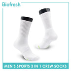 Biofresh Men’s Green Tea Sports Crew Socks 3 pairs in 1 pack RTML-223
