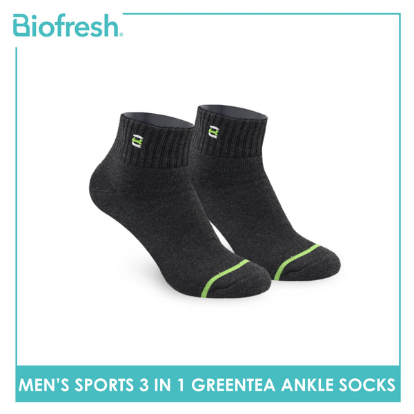 Biofresh Men's Green Tea Ankle Extreme Performance Socks 3 pairs in a pack RTMSEG1801