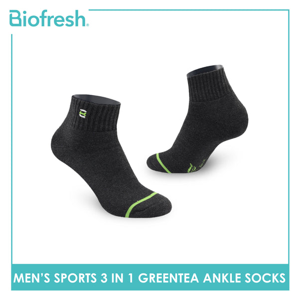 Biofresh Men's Green Tea Ankle Extreme Performance Socks 3 pairs in a pack RTMSEG1801