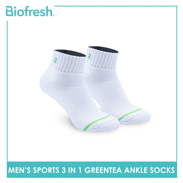 Biofresh Men's Green Tea Ankle Extreme Performance Socks 3 pairs in a pack RTMSEG1801