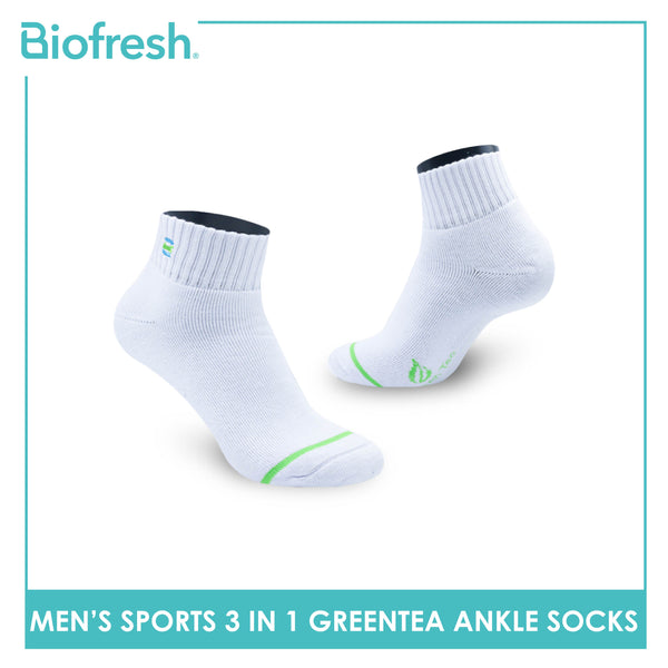 Biofresh Men's Green Tea Ankle Extreme Performance Socks 3 pairs in a pack RTMSEG1801