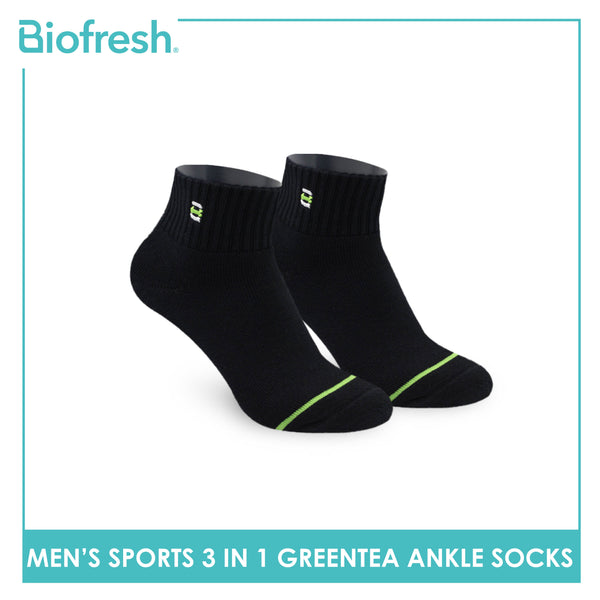 Biofresh Men's Green Tea Ankle Extreme Performance Socks 3 pairs in a pack RTMSEG1801