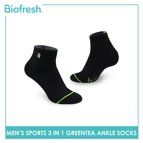 Biofresh Men's Green Tea Ankle Extreme Performance Socks 3 pairs in a pack RTMSEG1801