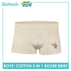 Biofresh | SpongeBob Boys' Antimicrobial Cotton Boxer Brief 3 pieces in a pack SBBBBG511