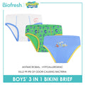 Biofresh | SpongeBob Boys' Antimicrobial Cotton Bikini Brief 3 pieces in a pack SBBBKG511