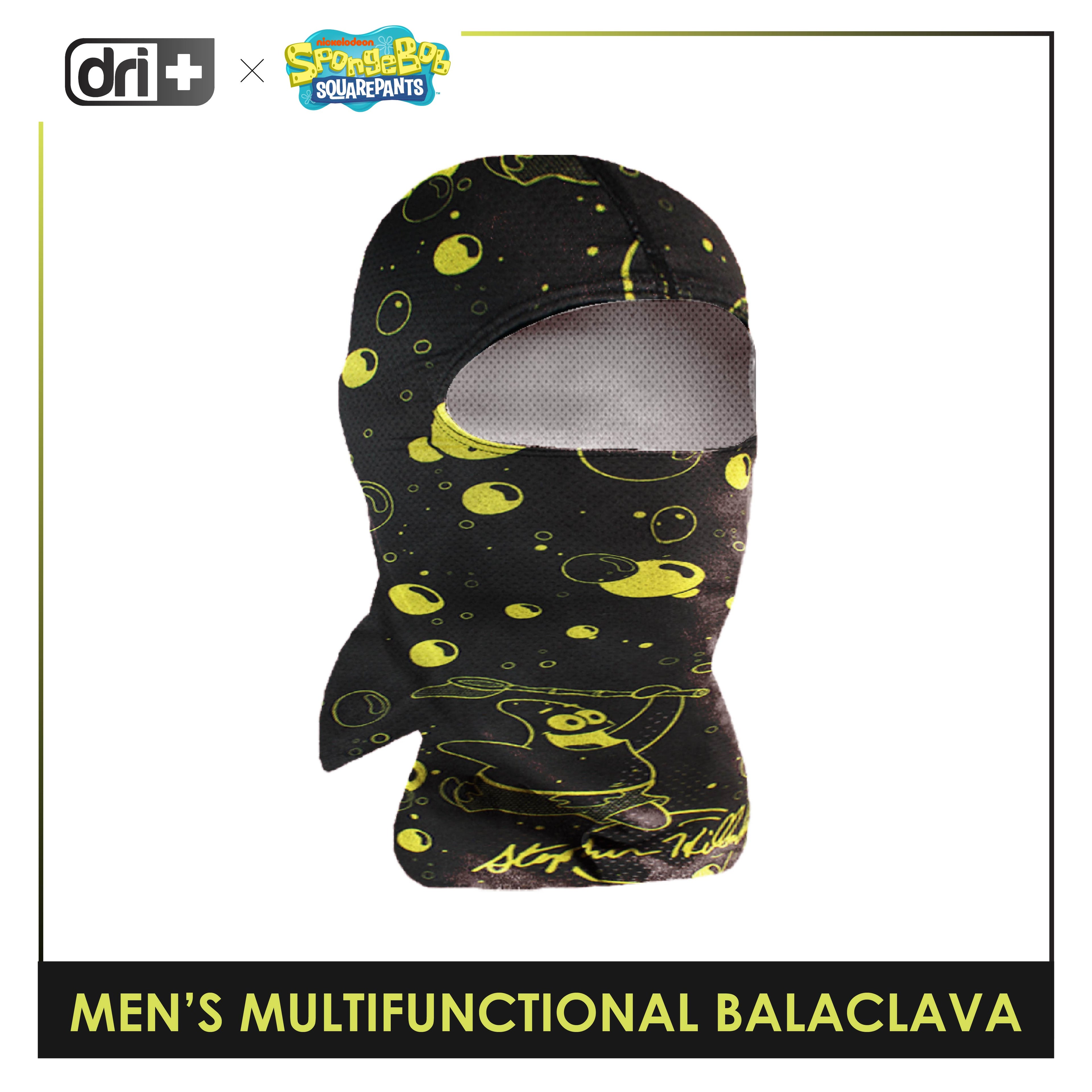 Dri Plus x SpongeBob Men's Washable Aircool “Bubbly” Balaclava 1 piece SBDMB4405