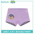 Biofresh | SpongeBob Girl's Antimicrobial Cotton Boyleg Panty 3 pieces in a pack SBGPBG512