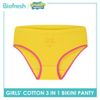 Biofresh | SpongeBob Girl's Antimicrobial Cotton Bikini Panty 3 pieces in a pack SBGPKG512