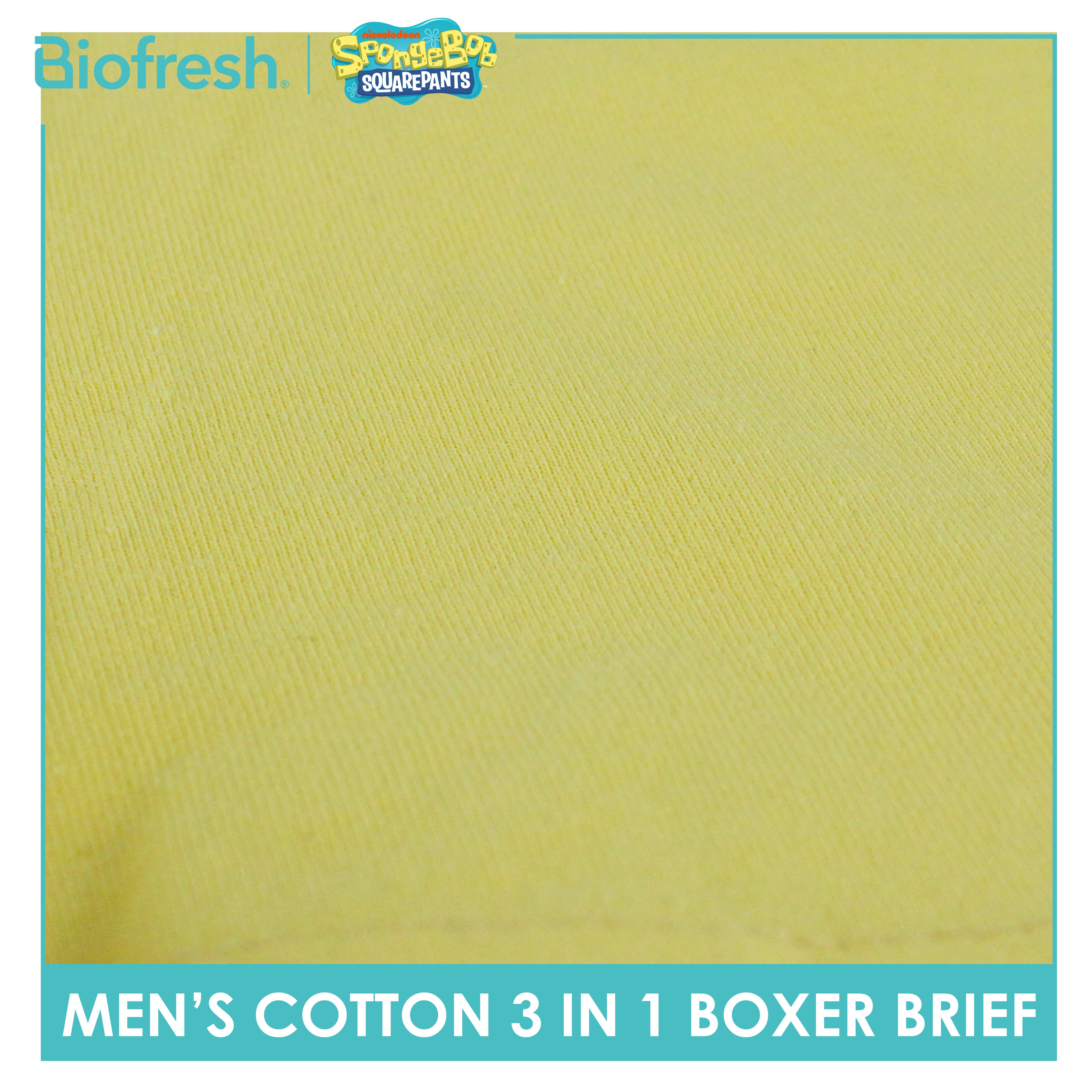 Biofresh | SpongeBob Men's Antimicrobial Cotton Boxer Brief 3 pieces in a pack SBMBBG511