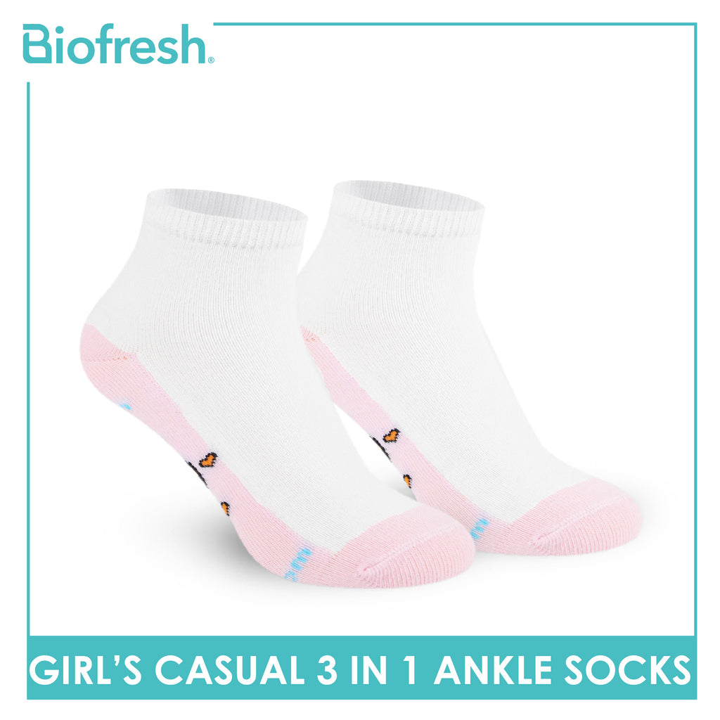 Biofresh | SpongeBob Girl's Antimicrobial Cotton Thin Casual Ankle Socks 3 pairs in 1 pack SBRGCKG1