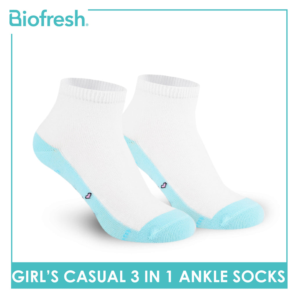 Biofresh | SpongeBob Girl's Antimicrobial Cotton Thin Casual Ankle Socks 3 pairs in 1 pack SBRGCKG1