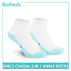 Biofresh | SpongeBob Girl's Antimicrobial Cotton Thin Casual Ankle Socks 3 pairs in 1 pack SBRGCKG1