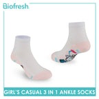 Biofresh | SpongeBob Girl's Antimicrobial Cotton Thin Casual Ankle Socks 3 pairs in 1 pack SBRGCKG2