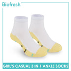 Biofresh | SpongeBob Girl's Antimicrobial Cotton Thin Casual Ankle Socks 3 pairs in 1 pack SBRGCKG3