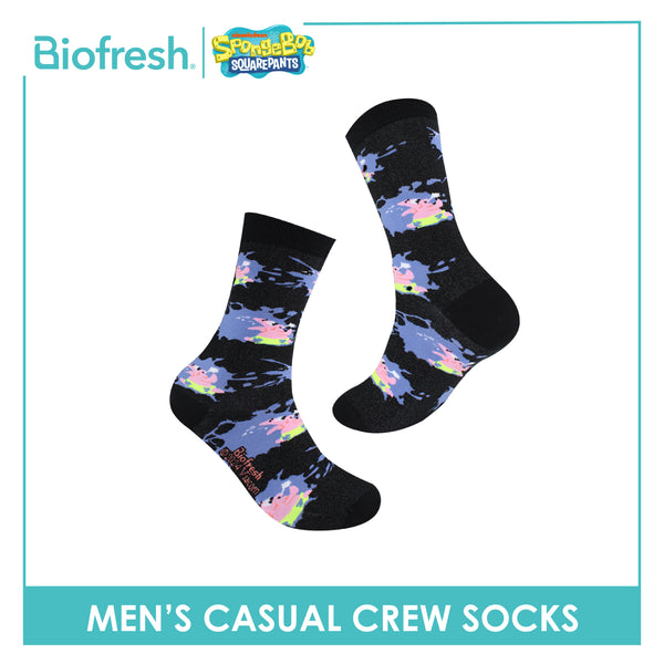 Biofresh | SpongeBob Men’s Cotton Light Performance Crew Socks 1 pair SBRMC4401