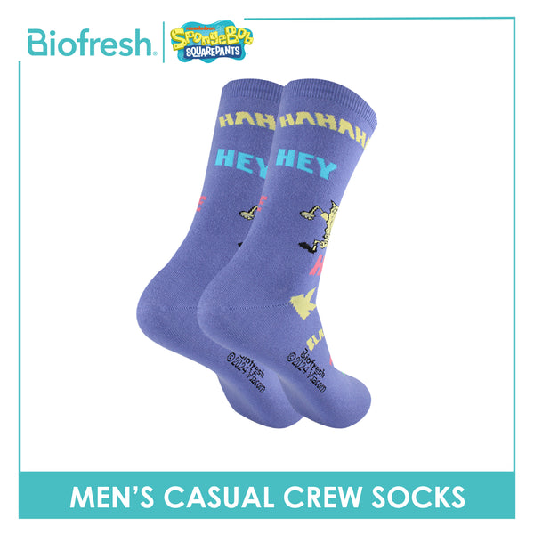 Biofresh | SpongeBob Men’s Cotton Light Performance Crew Socks 1 pair SBRMC4401