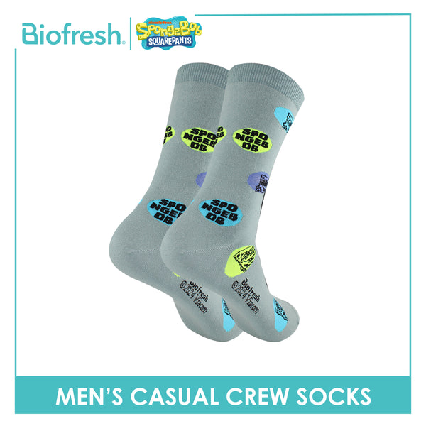 Biofresh | SpongeBob Men’s Cotton Light Performance Crew Socks 1 pair SBRMC4401