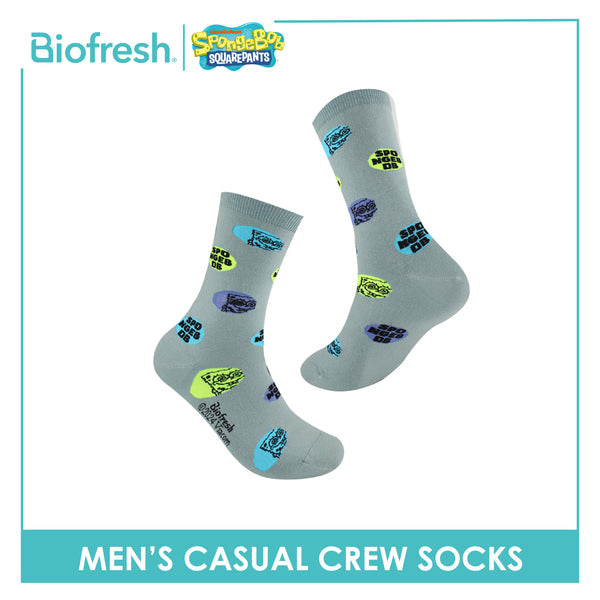 Biofresh | SpongeBob Men’s Cotton Light Performance Crew Socks 1 pair SBRMC4401