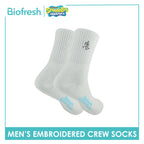 Biofresh | SpongeBob Men's Antimicrobial Cotton Embroidered Casual Crew Socks 1 pair SBRMCE4401