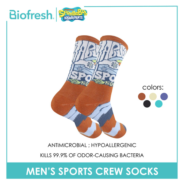 Biofresh | SpongeBob Men’s Cotton Extreme Performance Crew Socks 1 pair SBRMS4401