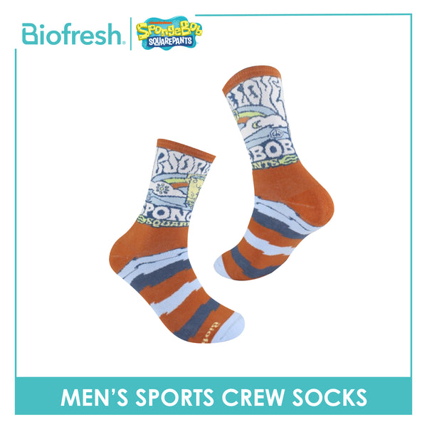 Biofresh | SpongeBob Men’s Cotton Extreme Performance Crew Socks 1 pair SBRMS4401