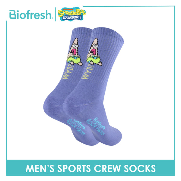 Biofresh | SpongeBob Men’s Cotton Extreme Performance Crew Socks 1 pair SBRMS4401